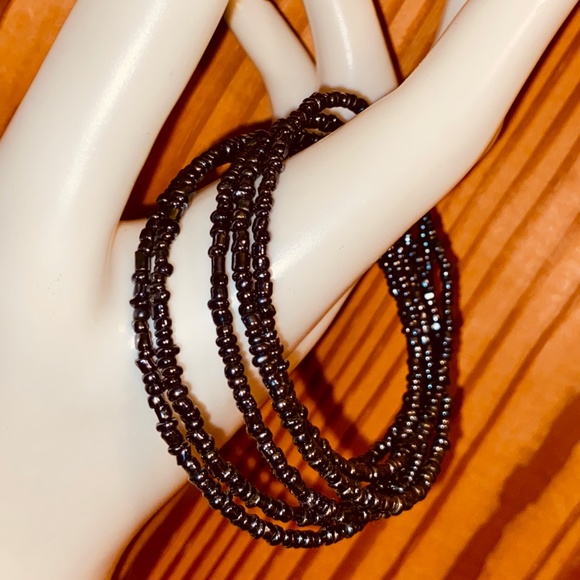 TWO PIECE BRACELET SET -- INDIAN BEADS - Picture 2 of 4